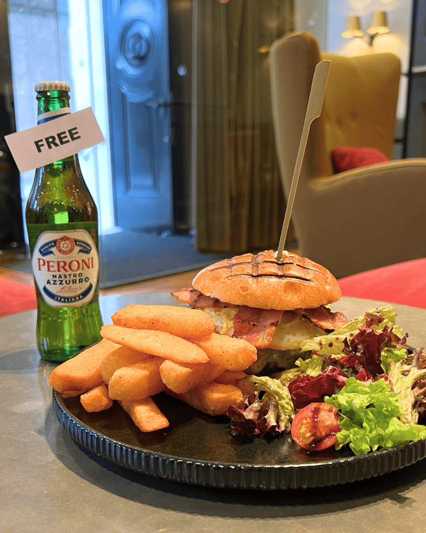 🍔🎉 Celebrate National Burger Day with us!

From August 25–31, order any delicious burger and get a FREE bottled beer or soft drink on the house. Perfect timing to treat yourself and your friends to a tasty feast!

#NationalBurgerDay #Burger