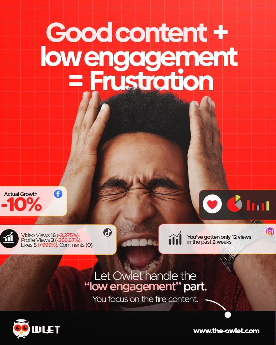 Chichi (@chibzyyyy) on Twitter photo Your content deserves more than low numbers📉
Stop stressing over engagement, let <a href="/theowletonline/">theowletonline</a> handle that while you keep creating magic✨
👉the-owlet.com Your content deserves more than low numbers📉
Stop stressing over engagement, let <a href="/theowletonline/">theowletonline</a> handle that while you keep creating magic✨
👉the-owlet.com