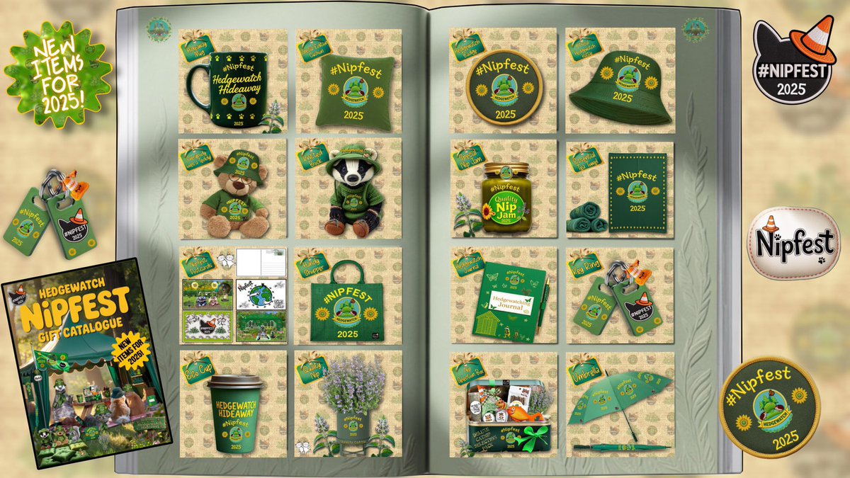 I’m here for the final shift of the final day of the final Nipfest! But no sadness, we have memories to makes us smile, &amp; lots of stock to get rid of! Still need a gift for the hooms? A momento for yourself? Just let me know what you want😻🐾 #HWHideaway #Hedgewatch #Nipfest2025