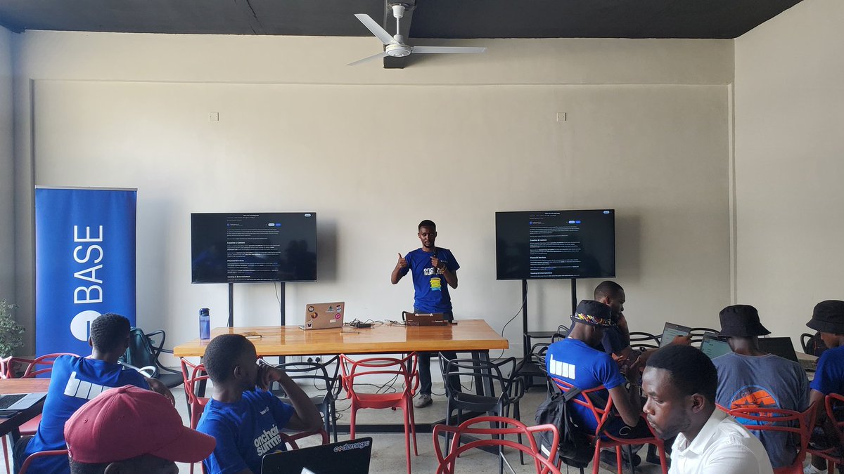 Riding the #OnchainSummer wave at #BasedKisumu in Kisumu. Excited to dive into building a Base mini-app and  get started with Remix for smart contracts.
Big thanks to <a href="/base/">Base</a> <a href="/buildonbase/">Base Build</a> @basedEastAfrica @Basedkago @doreenatieno17 @gitonga2050 <a href="/Web3WayAfrica/">Web3way Africa</a>