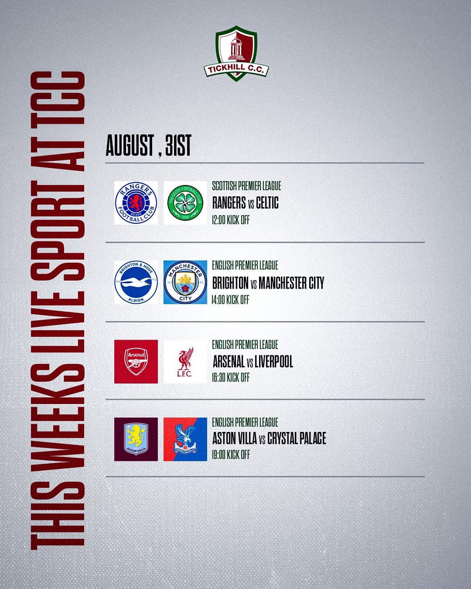 Newcastle and Liverpool’s clash tonight kicks off a busy week of live sport on our screens this week!

#doncaster #tickhill #football #livesport