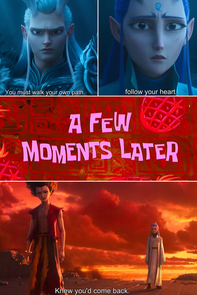 Kachi_gaem's tweet photo. Ao Guang: From now on, you must follow your heart.
Ao Bing: Go back to Ne Zha, got it.
Ao Guang: W-
#NeZha #AoBing #Oubing https://t.co/0MP97bPplt