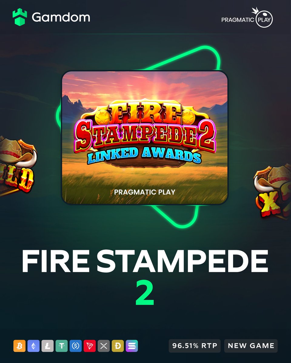 gamdom's tweet photo. Connect &amp; Collect your way through blazing plains with a max win up to 8,300x your bet! 🔥🐂

- 💚+ 🔄 + Tag a friend &amp; drop your userID https://t.co/k5d2YApVa8