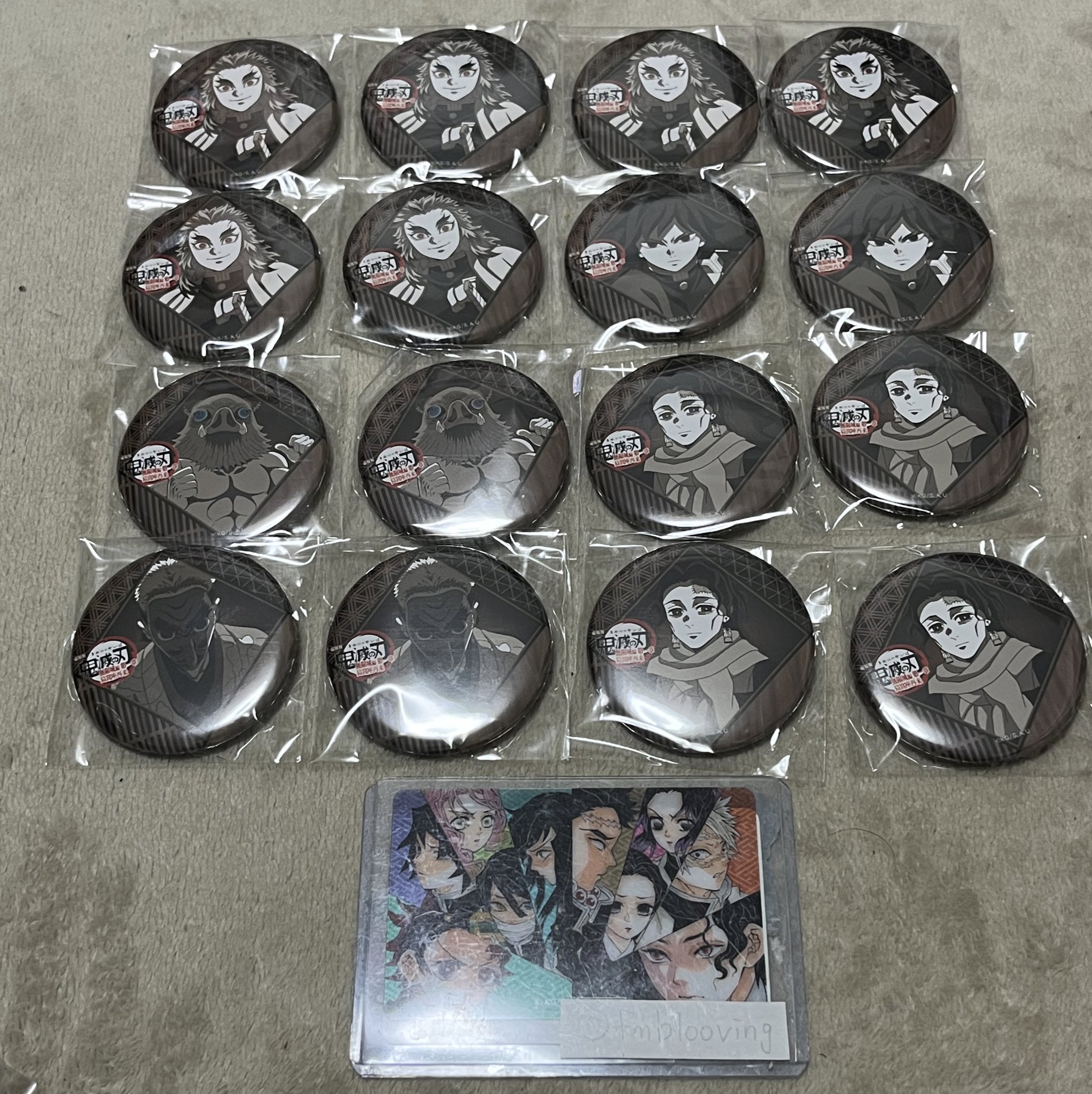 ufotable dining 15周年展 缶バッジ 11個 空の境界 販売グッズ / テレビアニメ「鬼滅の刃」無限列車編・遊郭編