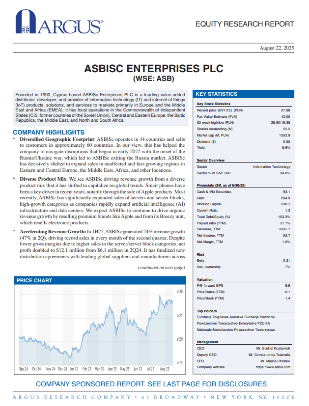 KamilZamojc's tweet image. #Asbis rekomendacja mocnego BUY z docelową 42 zł od Argusa. Dziwne, że rynek nie daje się kolejny raz na to nabrać. 🤡🙂 

(reko sponsorowana przez #ASB)