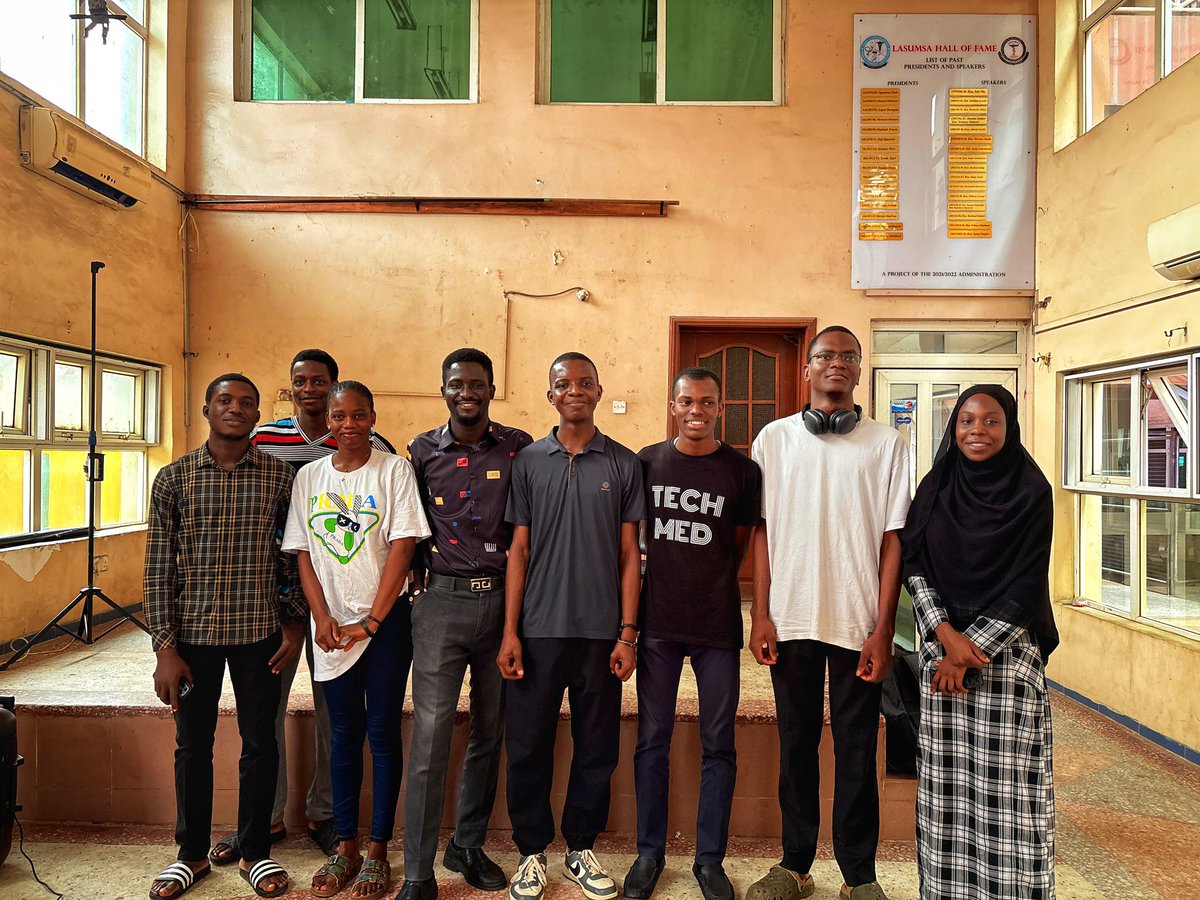 LasucomTechClub's tweet image. 🚀 The 1st LASUCOM Tech Club Onboarding Session (23rd Aug 2025) was a blast! 🎉
🔥 Inspiring talks from Fadeyi Abiola &amp;amp; Nelson Onuoha on hackathons + healthcare.
🙌 Special appearance by 18th LASUMSA President, Mayowa Shekoni.
🤝 Welcome to our newly onboarded members!