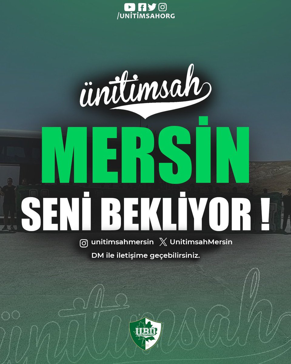 Ünitimsah MERSİN seni bekliyor.🐊

Üniversite tercihlerinin açıklanması ile birlikte okulumuz Mersin Ünversitesi’ni kazanan tüm renktaşlarımızı grubumuza bekliyoruz.💚🤍
#unitimsahmersin
#yks2025