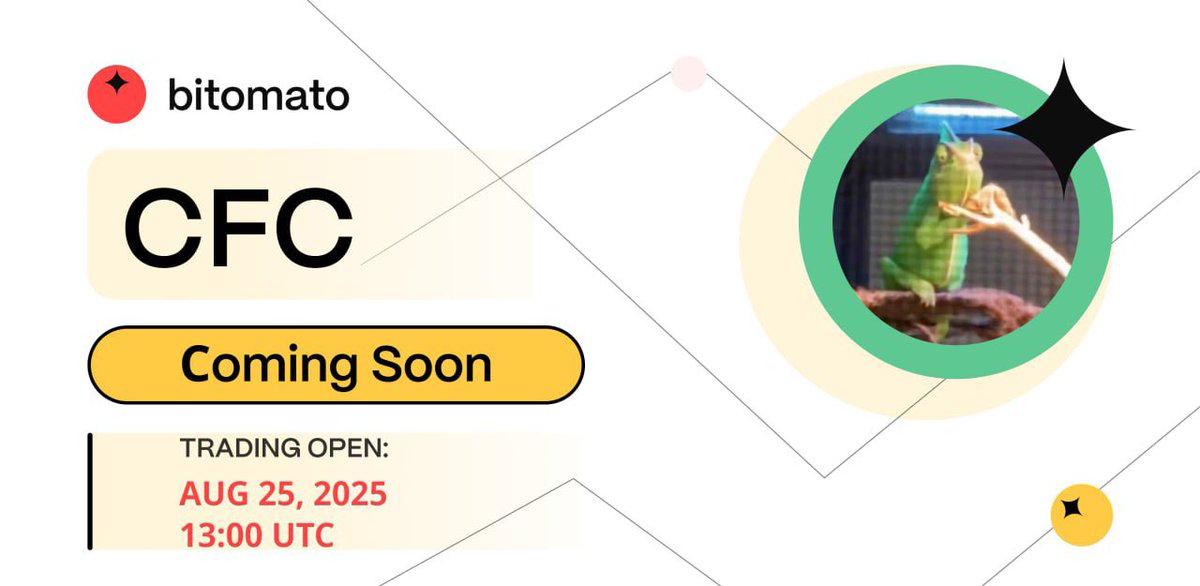 🌍 $CFC will be listed on Bitomato!

👉 Register now: bitomato.com/?referral=5cae…

Meet WhereChalino — more than a project, it’s a mission. Our goal is to build a global educational ecosystem that gives every child, no matter where they are, access to inspiring, life-changing
