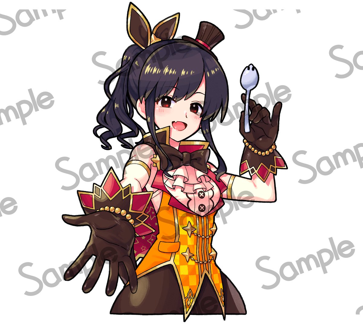 #デレステ10thツアー千秋楽 
堀裕子さんと鈴木絵理さん宛のフラスタ企画の進捗報告です

本日、フラスタ用のパネルの発注、備品の発送を行いました
透かしを入れた状態ですが完成したイラストを公開します！

参加募集はもう締切っていますが企画詳細は引用元をご確認ください
#堀裕子 
#鈴木絵理