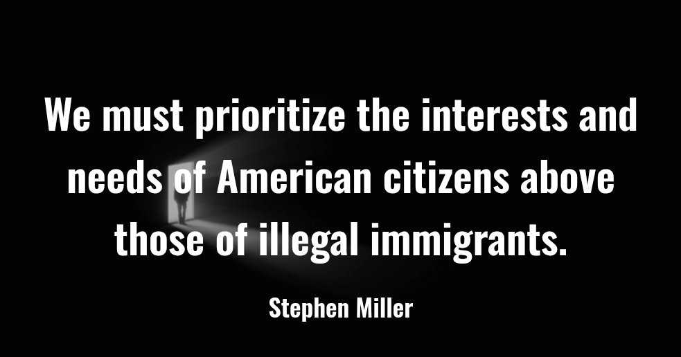 Do you agree with Stephen Miller?