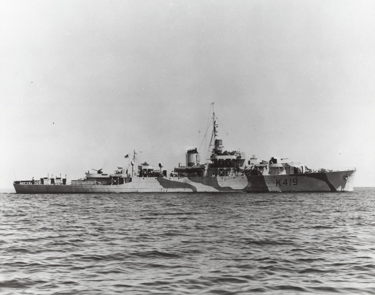 River class frigate HMCS Kokanee (K 419): Laid down 25.08.43.