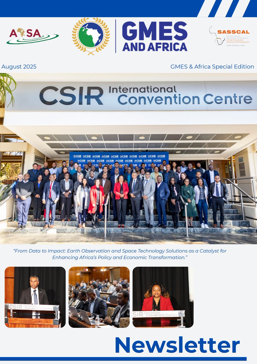SASSCAL_ORG's tweet image. 🚨 A Must-Read Alert! 🚨 SASSCAL proudly presents the Special Edition of the GMES &amp;amp; Africa Southern African Region Newsletter! 🌍✨ Dive into the latest insights, innovations, and regional impact stories. Don’t miss it! 📖🔥

Link:online.fliphtml5.com/janab/hdte/

#GMESAfrica #SASSCAL
