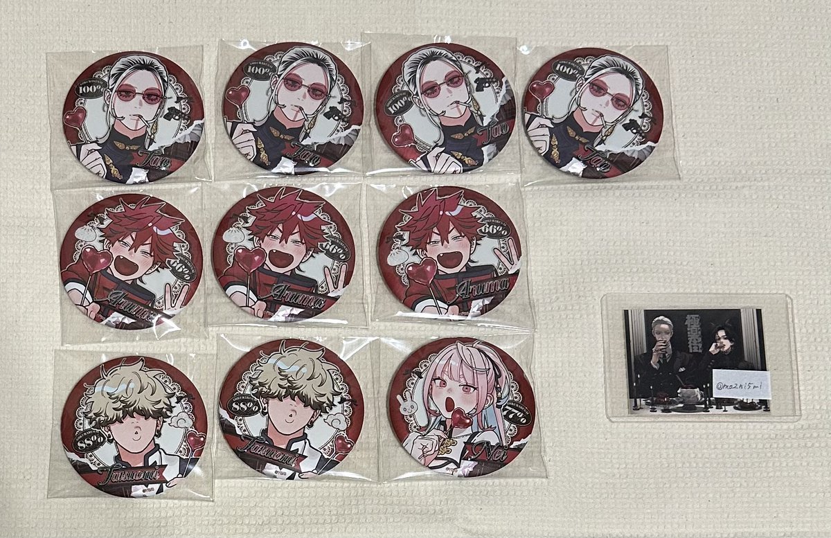 【交換】極楽街　中国　ポップアップ　缶バッジ

譲　タオ　アルマ　辰臣　ネイ

求　夜

ಣ郵送交換
ಣプロカ必読

検索よりお気軽にお声掛けください🙇‍♀️⸝⋆