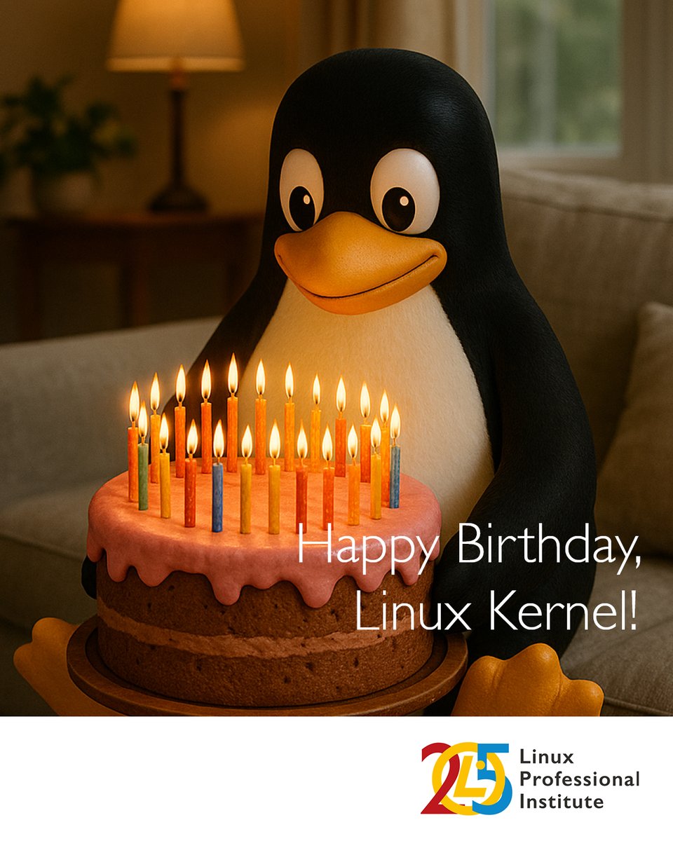LPIConnect's tweet image. Happy 34th Birthday, #Linux! 🐧🎈🎂

On August 25, 1991, 21-year-old Linus Torvalds announced he was developing “a (free) operating system…”

Today, from nest devices to @NASA, #android smartphones to the top #supercomputers: #Linux powers #tech of all levels, all around the…
