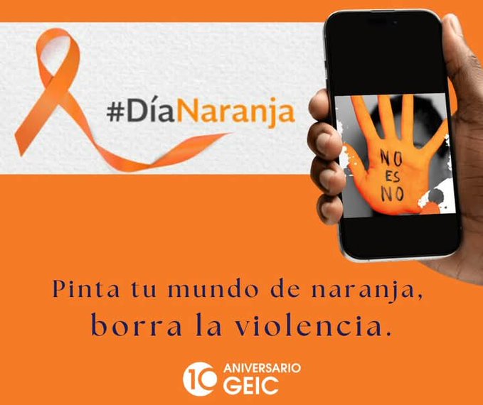 ¡#DíaNaranja! 🧡
Un recordatorio de que juntos podemos crear un futuro libre de violencia de género. Hoy, y todos los días, pintamos el mundo de naranja para borrar la violencia.
✨ ➕Conciencia.
✨ ➕Solidaridad.
✨ ➕Segurridad para todas.
#AltoALaViolencia #GEIC10moAniversario