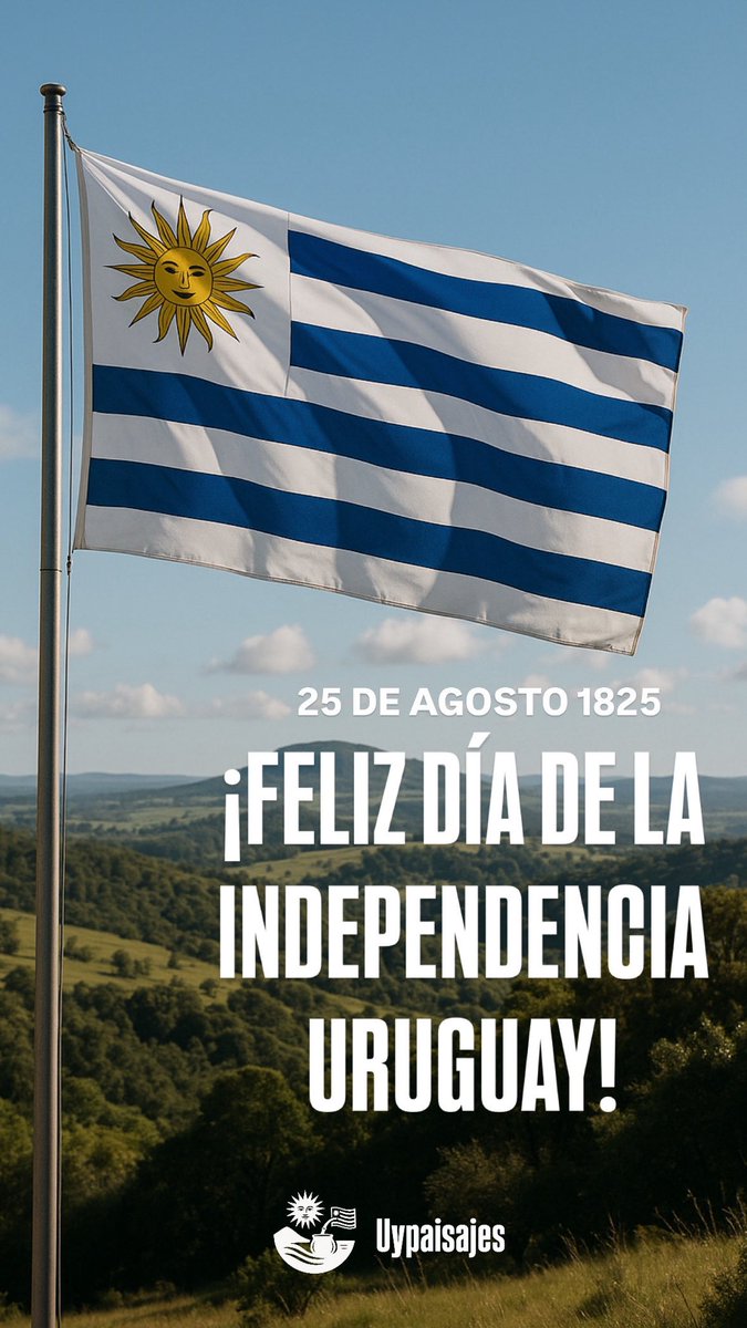 ✨🇺🇾 25 de Agosto: Orgullo e Independencia

Hoy celebramos nuestra independencia: la libertad que nuestros antepasados soñaron y defendieron.
Un país pequeño en tamaño, pero inmenso en historia, cultura y paisajes que nos llenan de orgullo.

💙🤍💛 ¡Feliz Día de la Independencia!