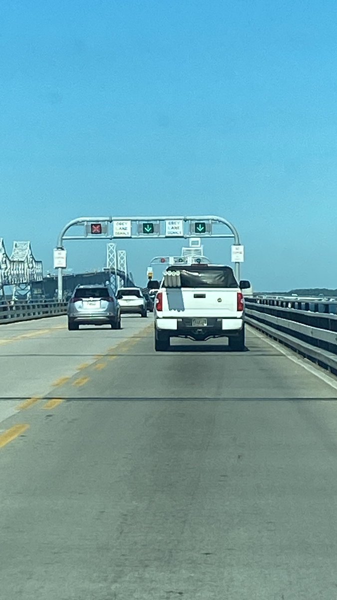 BrownBoxers's tweet photo. @BustedOpenRadio Checking in from the Chesapeake Bay Bridge traffic. https://t.co/dNEzO5UrDx