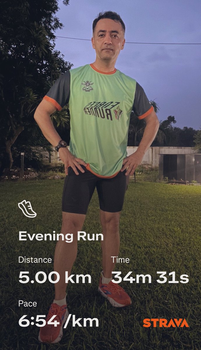SupersonicAro's tweet photo. When 5k becomes a new normal for the body and mind. Hoping to break this physical and mental barrier soon. @Strava @runna https://t.co/ZZvIAed7oI
