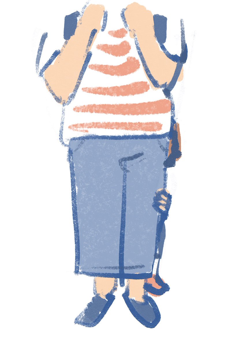 今日入って来た時から私を警戒していた2歳くらいの子、するするっとお母さんの後ろに隠れたの面白かった
この絵よりすっぽり消えてた
→数分で現れて睨んでたけど
→床で遊び出した