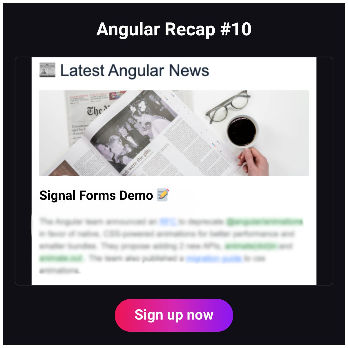 AngularLovePL's tweet image. Did you catch it? 👀 

In the latest Angular Q&amp;amp;A, Alex Rickabaugh dropped a #SignalForms demo - and it’s 🔥

⚡ This is an exciting glimpse into how forms in #Angular could evolve. A moment many developers have been waiting for!

We broke it down in our newsletter ✉️

 👉 The…