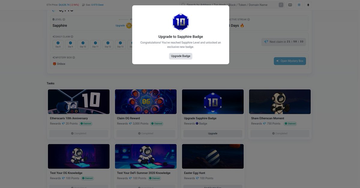 Pius Githugu (@pius_githugu) on Twitter photo I have finally been upgraded to Sapphire on <a href="/etherscan/">etherscan.eth</a>
Join Easter Egg Hunt
Code: ES10yo I have finally been upgraded to Sapphire on <a href="/etherscan/">etherscan.eth</a>
Join Easter Egg Hunt
Code: ES10yo