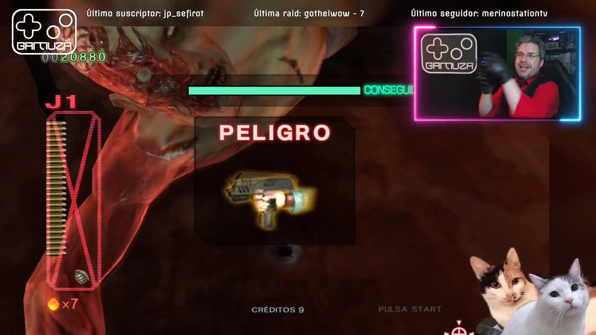 gamuzagaming's tweet photo. ¡Ayer lo pasamos genial jugando a juegos de pistola de Sega! Jugamos #THEHOUSEOFTHEDEAD2remake , el capítulo extra de #THOTD 4, el gótico Vampire Night y el desenfadado Sega Golden Gun. ¡Juegos tan buenos que hasta los protagonistas de Golden Gun quieren jugar una partida! https://t.co/DPuMoKeOl3