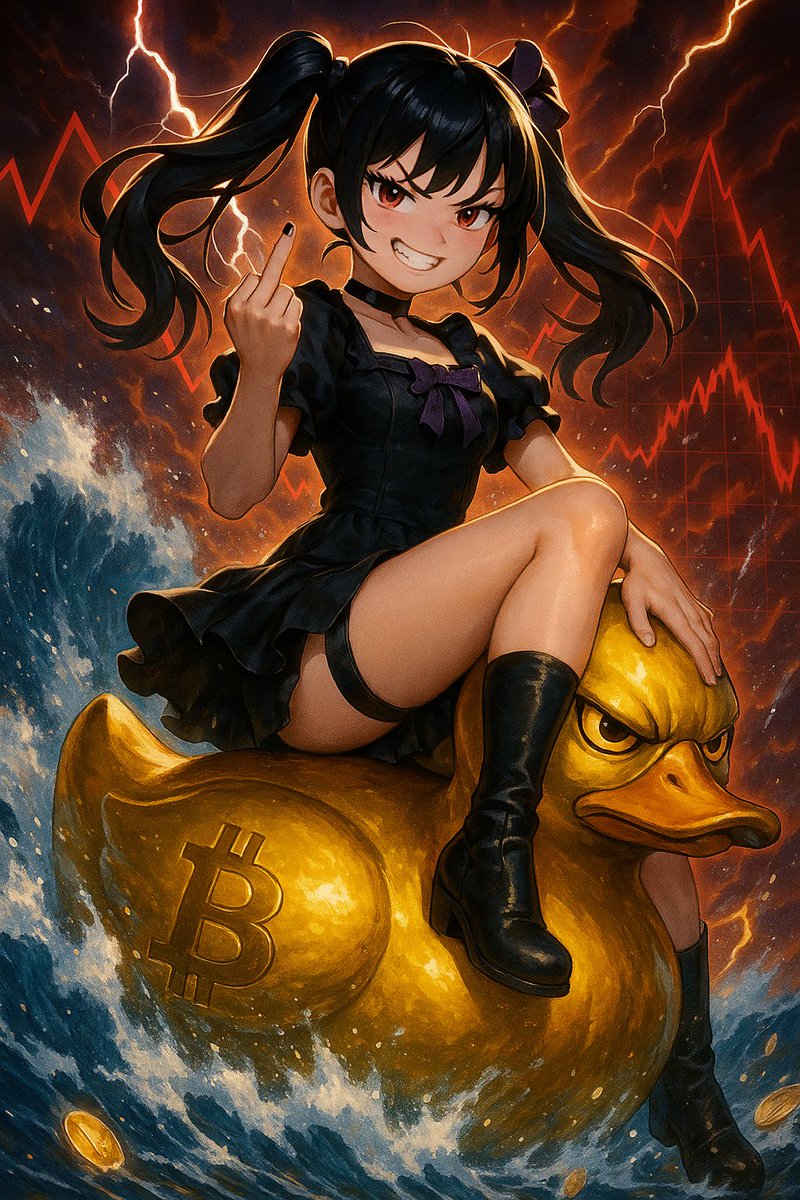 ビットコちゃん | BTC Meme Artist (@bitcomeme) on Twitter photo 「Like water off a duck’s back.」
 市場の小さな動揺を気にするな
#bitcoin 「Like water off a duck’s back.」
 市場の小さな動揺を気にするな
#bitcoin