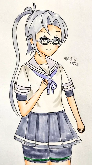 天霧さん #艦これ版真剣お絵描き60分一本勝負_20250825