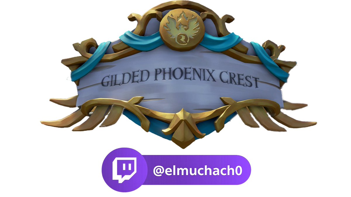 Get your hands on the SUPERRARE Gilded Phoenix Crest!

1 Giveaway on Twitch: twitch.tv/elmuchach0 (watch to collect points to redeem tickets, ending: 31th August)

Second Giveaway on X:
- Follow
- Repost
- Like
- Comment your favorite SoT Season / Update

 Ending: 31th August