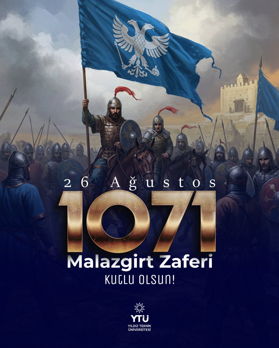 Anadolu’nun kapılarını ebediyen milletimize açan 26 Ağustos 1071 Malazgirt Zaferi, birlik, azim ve kararlılıkla yazılmış büyük bir destandır.

Sultan Alparslan’ın liderliğinde kazandığımız bu eşsiz zafer; emek, inanç ve stratejinin milletleri geleceğe nasıl taşıyabileceğini