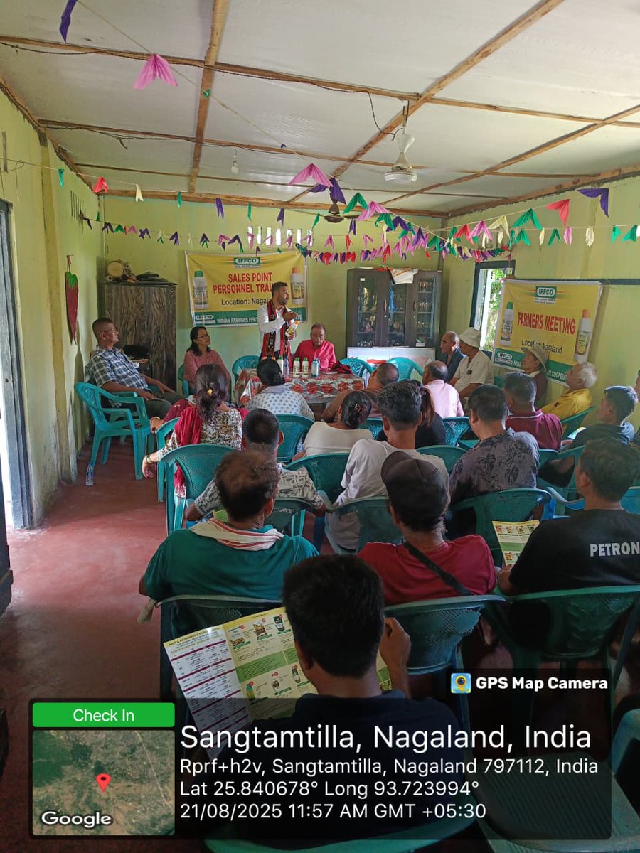 IFFCO_NE's tweet photo. SPPT program focusing on organic farming was organized at Singrijan, Nagaland. Discussion on the use of #Sagarika, #NanoFertilisers, #Biofertiliser was done. The event was attended by RGB member Mrs. Aoklu P. Lucy & Mr. P. Tripathi.
@Dileep_Sanghani @KiritkrJPatel @iffcoyogendra https://t.co/rlXWs1qmiC