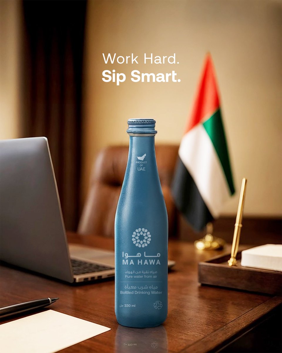 Meet your new desk essential 💼💧

Ma Hawa isn’t just water — it’s smart hydration, made from air and infused with minerals your body actually needs.

Stay sharp. Stay hydrated. Stay plastic-free.

 #MaHawa #SmartHydration #OfficeFuel #WaterFromAir #StaySharp #DrinkBetter