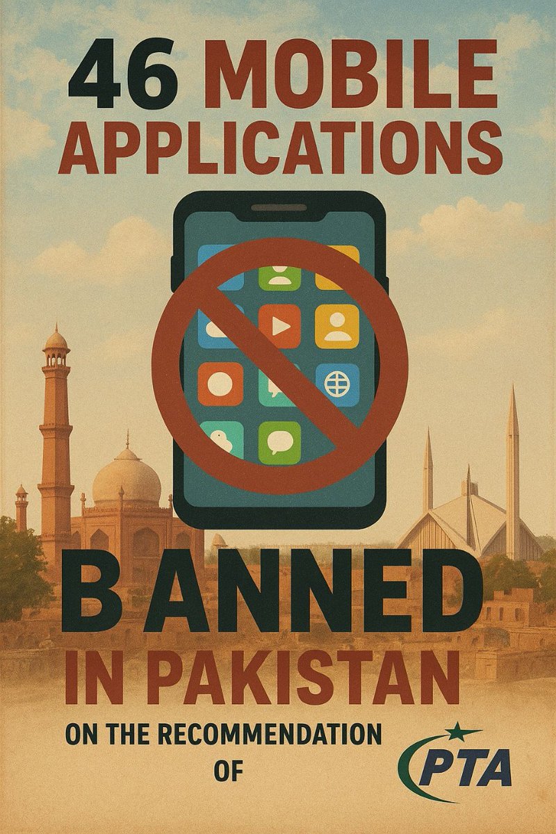 MuhammadAlyyy11's tweet photo. PTA recommends ban, 46 apps blocked
#PTA #Technology https://t.co/lRwZRND29S