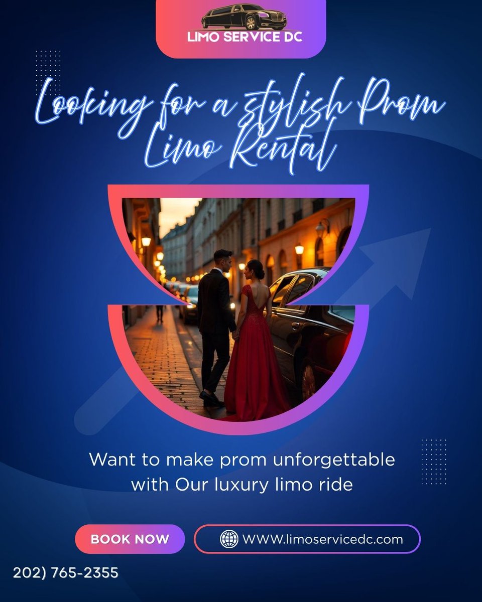 limoservicedcva's tweet image. Turn heads on prom night with our stylish Prom Limo Rental ✨🎉. 📞 Call/Text: (202) 765-2355 | 📧info@limoservicedc.com
Visit: bit.ly/3Z71kGe
#PromLimoRental #PromLimoDC #PromNightLimoService #AffordablePromLimo #LuxuryPromLimoDC #PromPartyLimo #SafePromTransportation