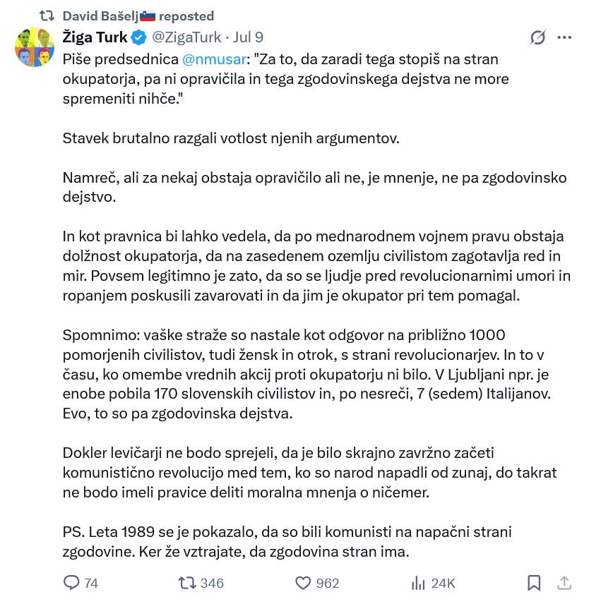 Okupator je prišel v Slovenijo delat red in mir. Tolko, da veste za vnaprej!