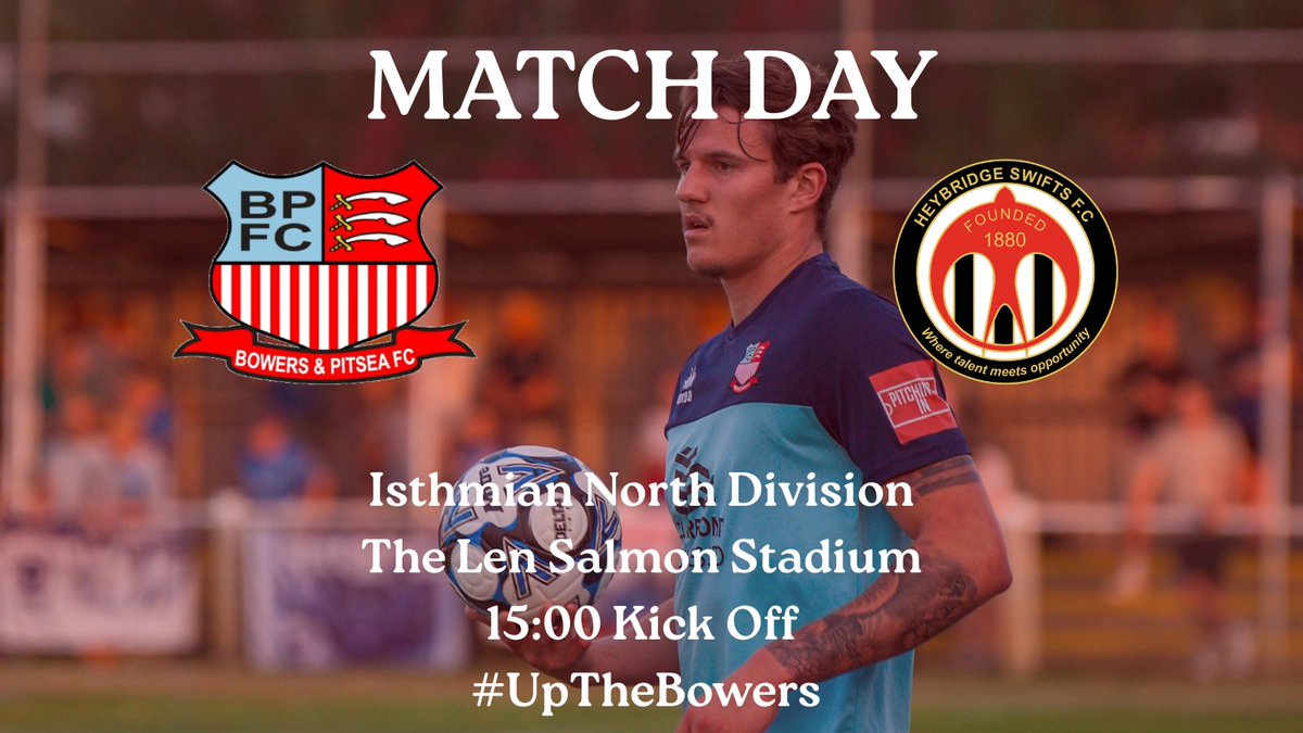 It's Matchday! Game 2 of the Bank Holiday Weekend sees us welcome <a href="/officialswifts/">Heybridge Swifts FC</a> to The Len Salmon Stadium. Come and see if Bowers follow up Saturdays draw with a first league win of the season!
#UpTheBowers
