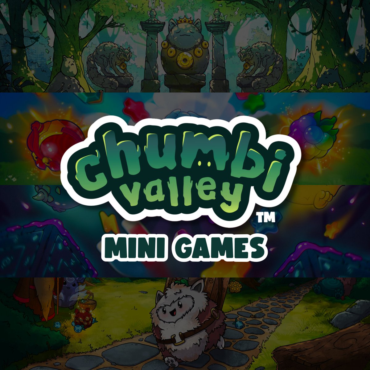 chu_mb1's tweet photo. 🎮 Chumbi Valley Mini Games 🎮

💫 The Chumbi Valley universe is growing — and we’re bringing you FOUR exciting mini games as part of our expanding ecosystem!

🌿 Earlier, some lucky Chumbi Genesis holders got an exclusive sneak peek during Season 1 of Valley Ventures (formerly Valley Adventures). Now, we’re leveling things up with Shiny Shrine (formerly Shrine of Giving) — a fresh gamified staking experience!

🔥 Trailers for Mini Match and Jelly Jump are already live, and both are free-to-play and ridiculously fun for all ages!

👀 Stay tuned this week for more reveals on all four mini games — the adventure is only just beginning!