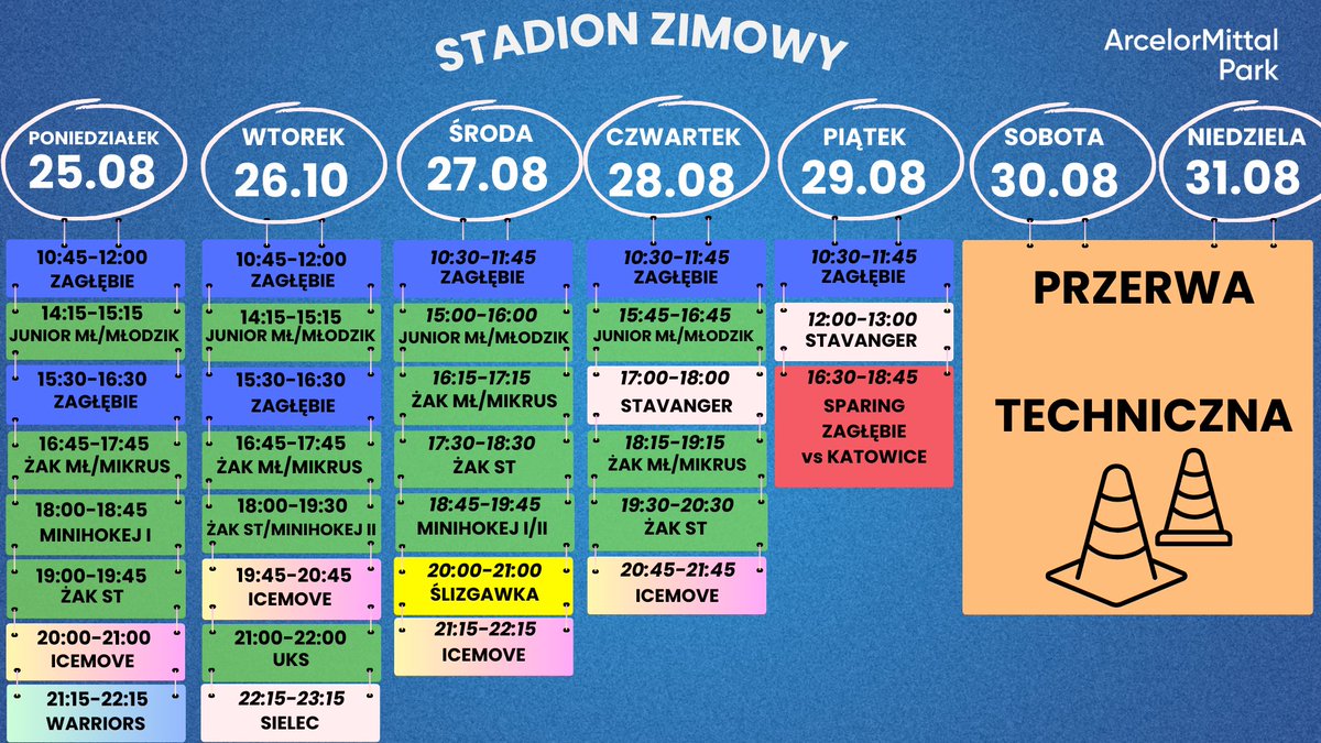 ❄️Plan Stadionu Zimowego ❄️

🎟️Bilety do kupienia on-line:
🌐 sklep.zps-sosnowiec.pl

🏠 Kasa stadionowa czynna 60 minut przed rozpoczęciem ślizgawki.

⛔Wypożyczalnia nieczynna. Prosimy o korzystanie z własnego sprzętu sportowego⛸️