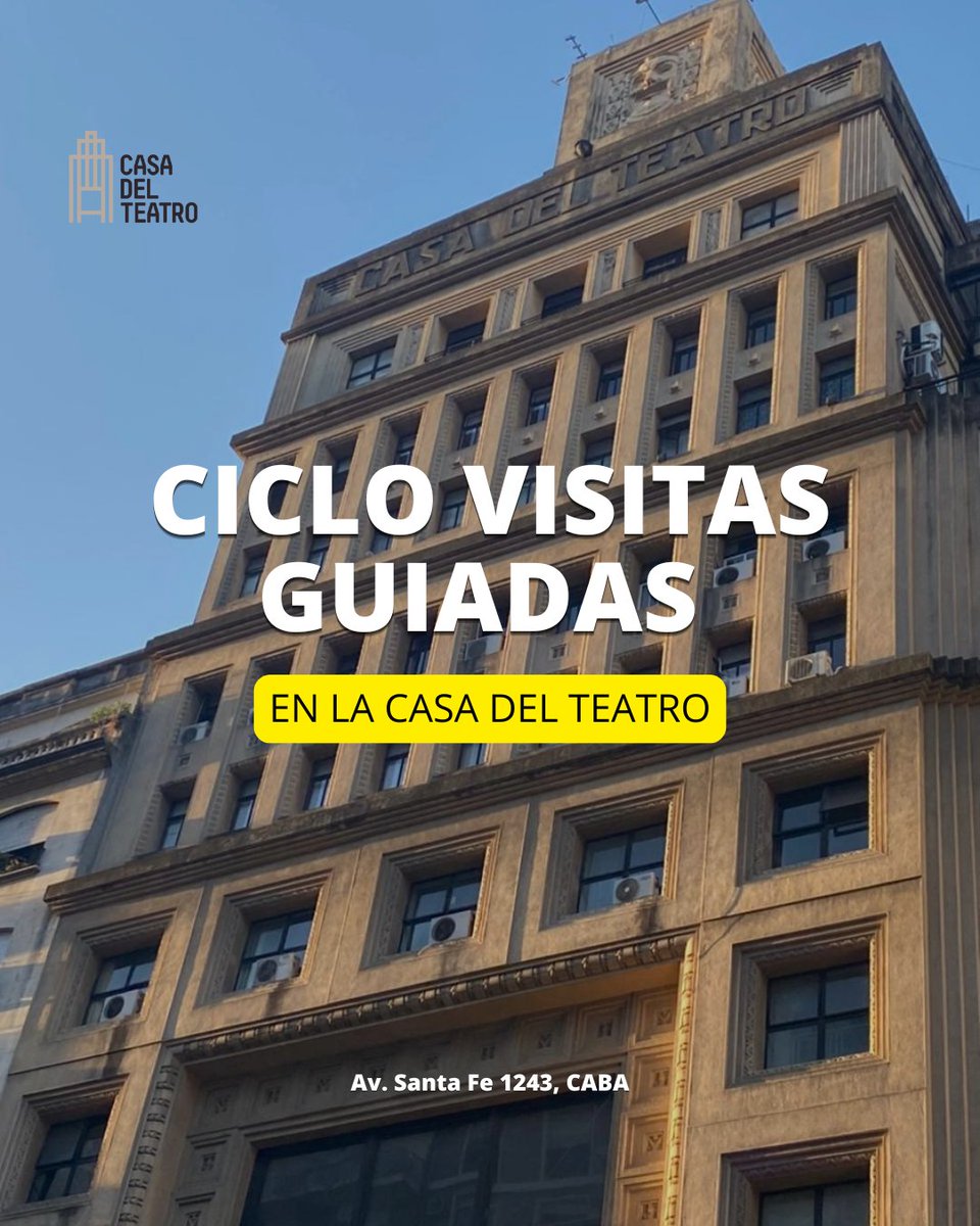Sabias que LA CASA DEL TEATRO tiene VISITAS GUIADAS?Un recorrido por la historia viva del arte argentino. Todos los sábados a las 10 y 12 hs
Sale 15.000$
<a href="/Casadelteatroar/">Casa del Teatro</a>