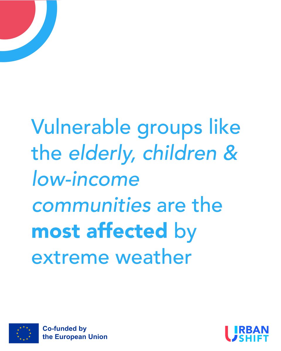 🌆 Cities are heating up...
☀️ Heatwaves = most dangerous weather in Europe
🔥 Urban areas = up to 7°C hotter
👵 Vulnerable groups hit hardest
Urban Shift students are building solutions to cool things down. 💡👇
 #ClimateResilience #UrbanHeat #ExtremeWeather