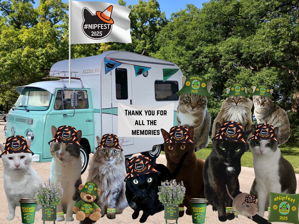 HikergirlCats's tweet image. We have packed up. We have a few stops to make to drop everyone off after the closing ceremony. We are leaving with tears in our eyes but we will cherish our #Nipfest2025 memories always. Thank you Baggins, Mumquat, and all the organizers for everything you've done. 💜 @mel_asks