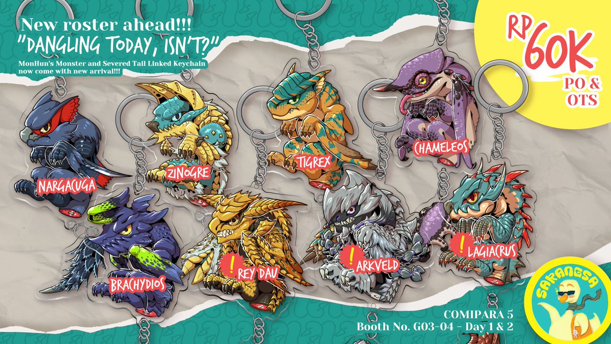 🔊&lt;3 and RTs are appreciated🔊 
Im selling my merch on #comipara5! some are pre-order exclusive, the rest of them are available OTS! 
📅PO Open: 25 Aug - 3 Sep 2025
🚚Avaibility: Pick up both day &amp; mail order  
🖼Fandom: Monster Hunter, original 
🔗forms.gle/t2szfaM1koTjvq…
(1/3)