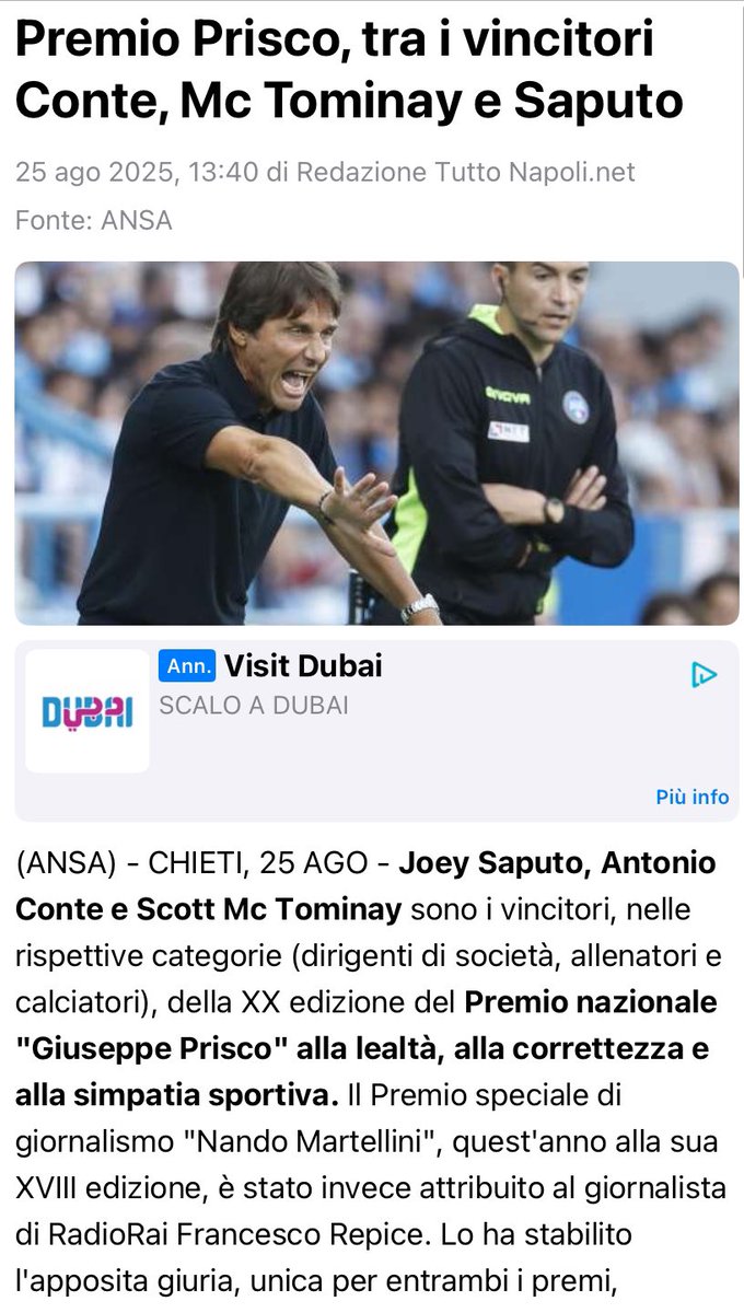 checcomas's tweet image. Ma mo dopo lo scudetto pure il Premio Peppino Prisco ci hanno regalato gli interisti?@angianna78 
Ma se continuano cosi’ non ci basterà un’eternità per sdebitarci…