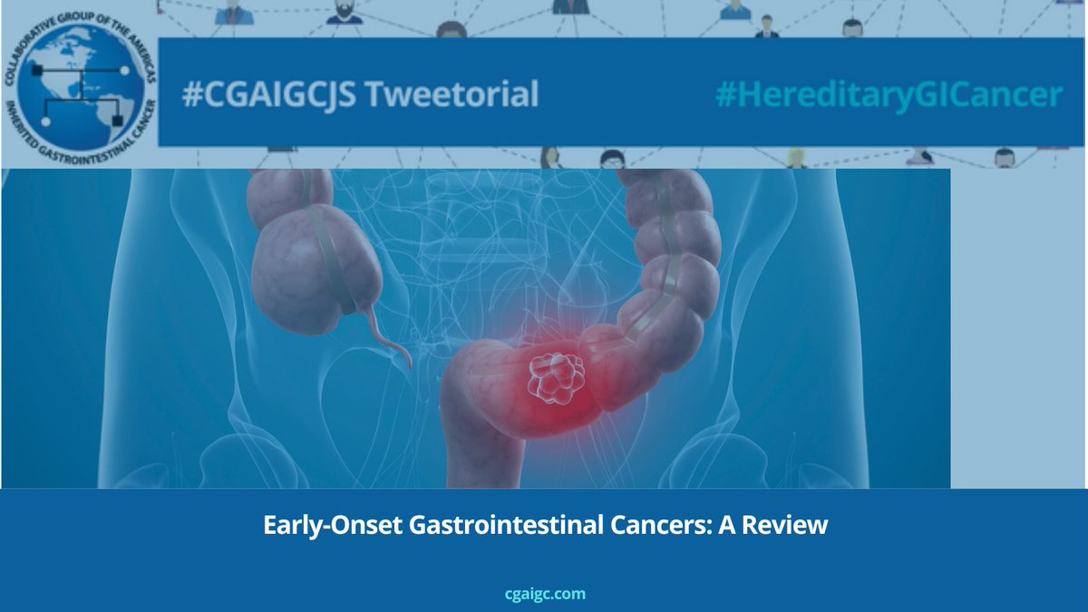 CGAIGC's tweet photo. 1/Welcome to #CGAIGCJS Tweetorial on “Early-Onset Gastrointestinal Cancers: A Review” by CGA-IGC communications committee member @DanLiMD

Full article in @JAMA_current at https://t.co/kjUTiGZNyo

#HereditaryGICancer
🧵 https://t.co/64Knq469st