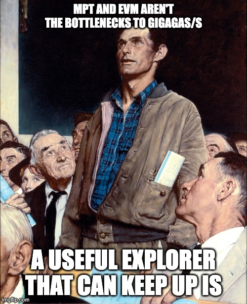 Hai | RISE (@hai_rise) on Twitter photo We could finally scale a <a href="/blockscout/">Blockscout π</a> instance that can tank 8 billion internal transactions and counting!
While we're grateful for the FOSS solution, it isn't really designed for 10k TPS. I don't think any useful explorer currently can, to be honest.
Performance aside, most We could finally scale a <a href="/blockscout/">Blockscout π</a> instance that can tank 8 billion internal transactions and counting!
While we're grateful for the FOSS solution, it isn't really designed for 10k TPS. I don't think any useful explorer currently can, to be honest.
Performance aside, most