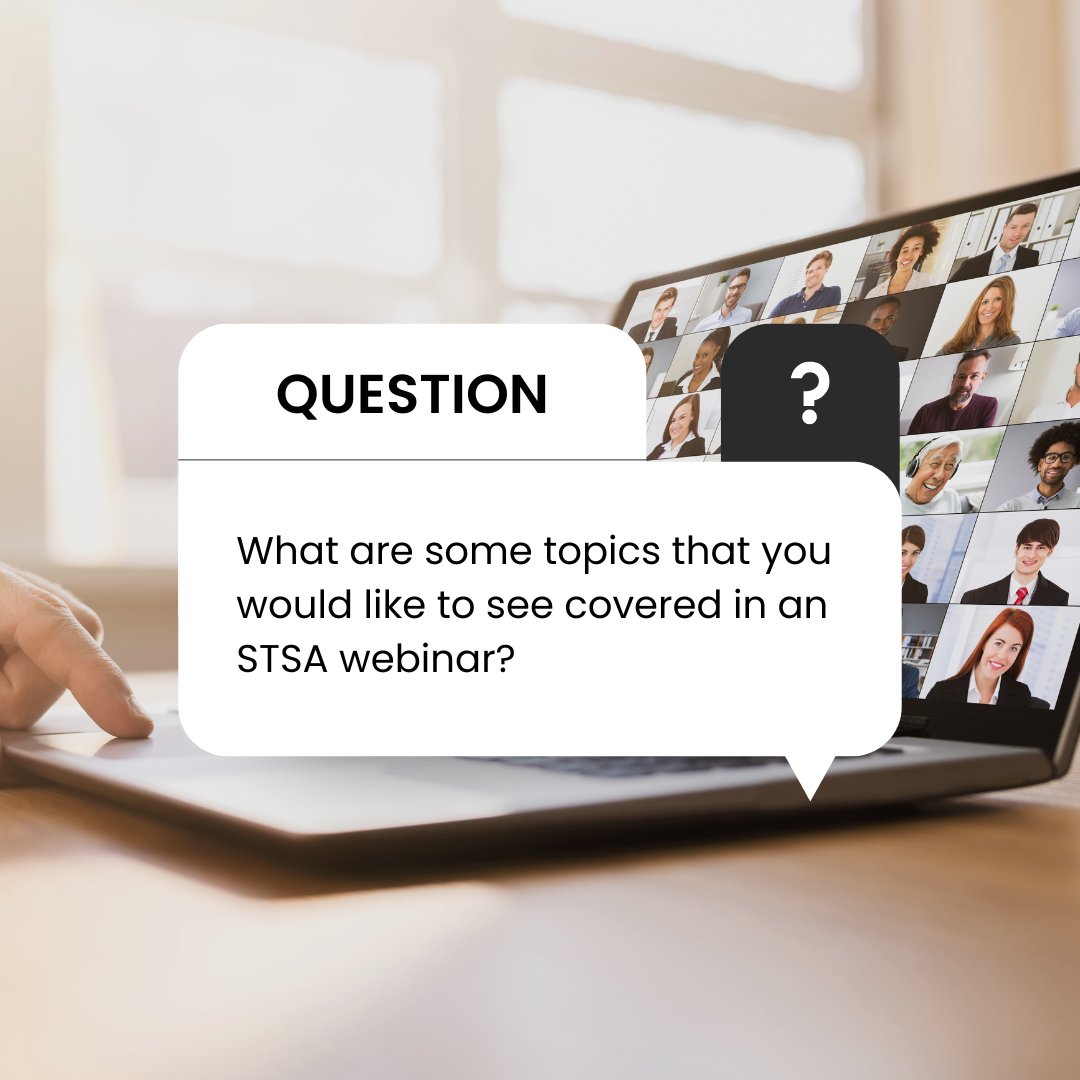 In an age where there are constanly webinars offered through various resources, what are some topics that aren't covered nearly enough? What do YOU want to see a webinar on? Quote tweet or reply tweet - we want to hear what you have to say!