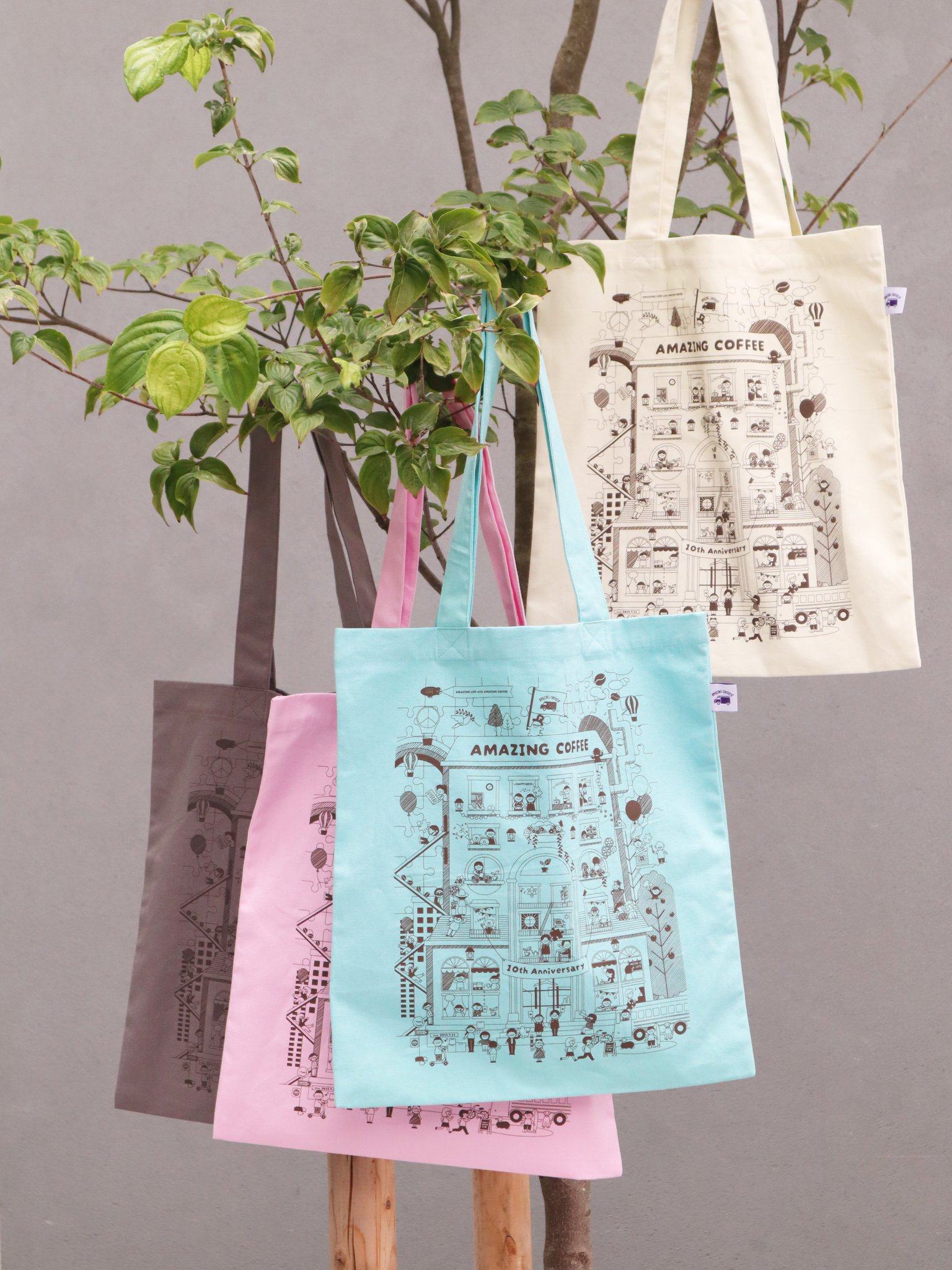 moca0801カフェバッグ、　ペタンコポーチ ぺたんこポーチ｜手織りコーヒー染め – UP FOOD PROJECT ONLINE SHOP