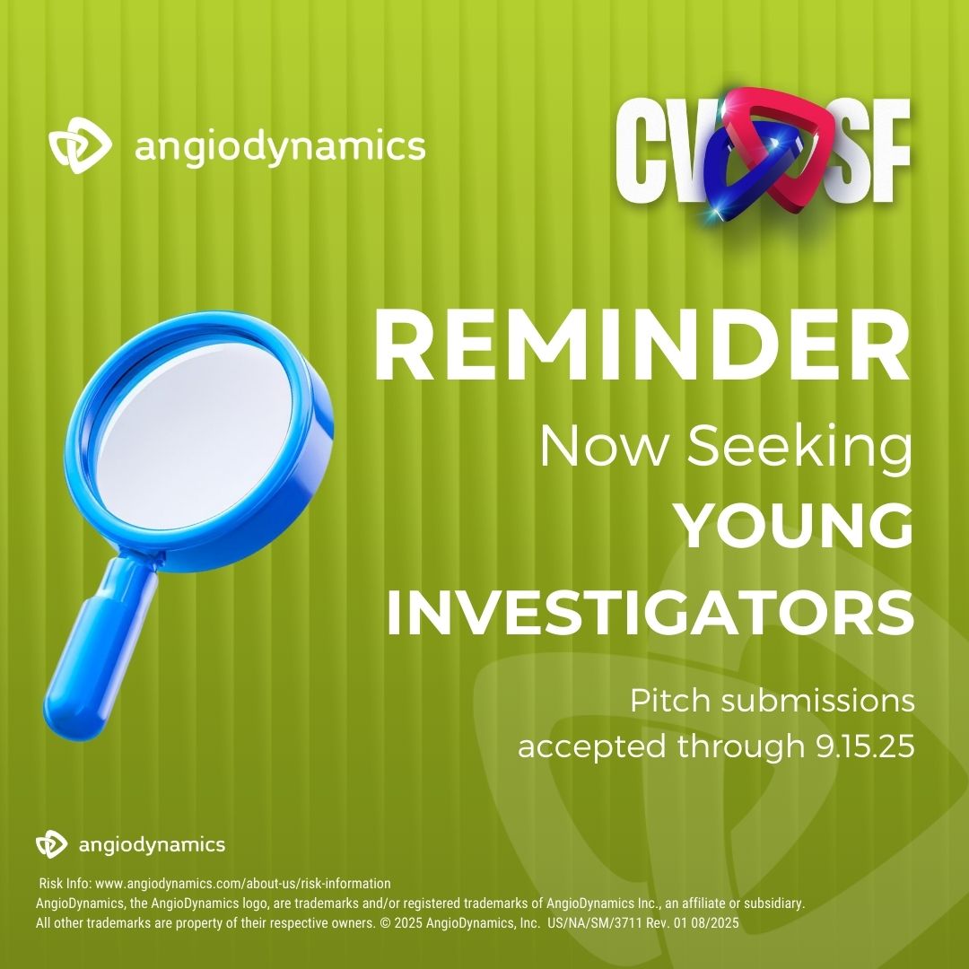 angiodynamics's tweet image. REMINDER: Cardiovascular Pitch Submission Now Open!

Submission Deadline: September 15, 2025

🔗Use the following link to Submit your pitch now: angiodynamics.com/improving-care…

#CVSF2025 #Innovation #AngioDynamics #MedTech #CardiovascularCare