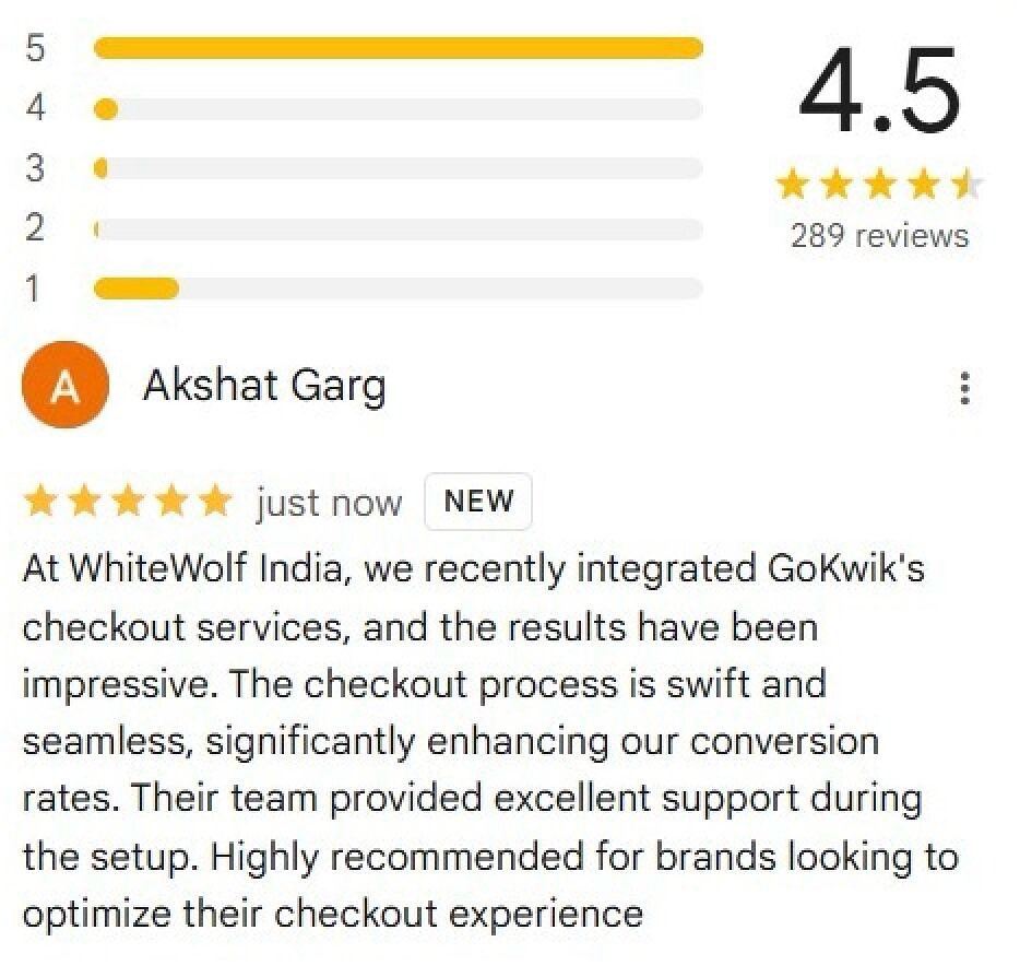 There’s no bigger validation than hearing this from a partner.

Thanku WhiteWolf India, for trusting us with your checkout journey.

For us, it’s not just about transactions. It’s about:
&gt;&gt; Making commerce seamless
&gt;&gt; Helping brands convert better
&gt;&gt; Building growth, together