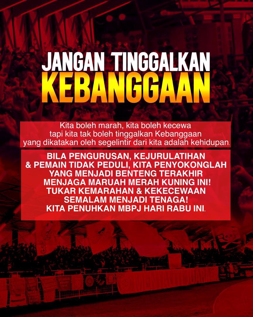 Klang_CorvuS's tweet image. Ini soal harga diri &amp;amp; kehormatan,
jika mereka tdk peduli masih ada kita yg menghidupkn merah kuning ini.

Jgn pernah berpaling dari Kebanggaan ini! Ayuh kita penuhkn MBPJ rabu ni! ✊🏼

megatix.com.au/events/SFCVSTFC

#ultra15el
#MentalitiJuara
#SelangorNoSurrender
#LongLiveLocalFootball